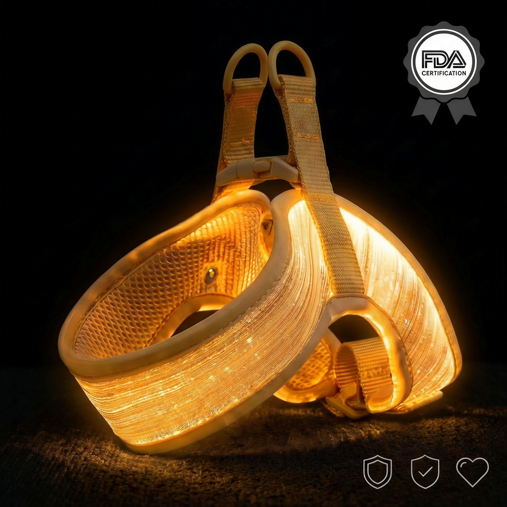 LED Dog Harness yellow color